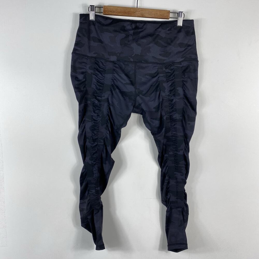 Sweetflexx Leggings 14 Camo Resistance Ruching Gray Black
